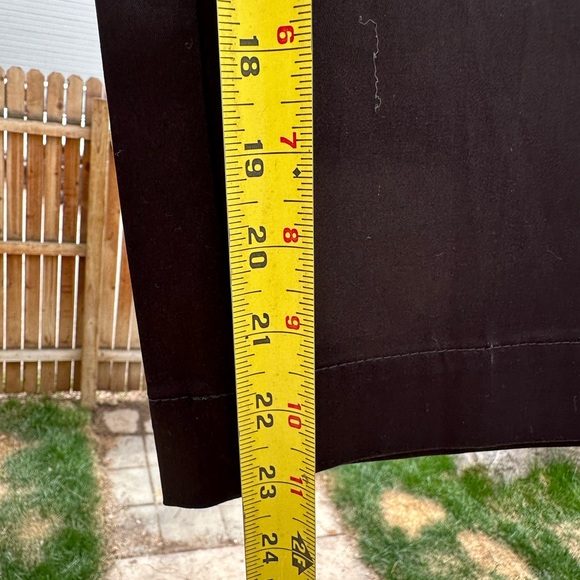 Gap NWOT Cotton Clean Flat Front Stretch Cropped Wide Leg Chino Black size 12 - Picture 7 of 10